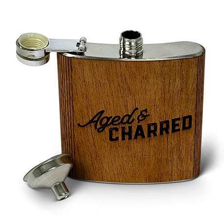 1 6oz Wood Flask With Funnelthumbnail