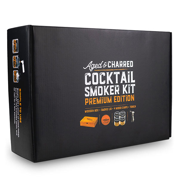 Cocktail Smoker Kit with Torch for Smoking Bourbon Whiskey Cocktails 7  Piece Old Fashioned Smoker Kit with Carrying Case Includes a Handcrafted  White